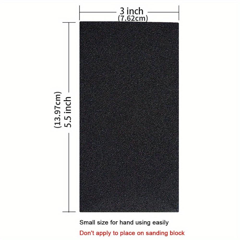 102 Adet Islak Kuru Zımpara Kağıdı 60 ila 3000 Grit Çeşitliliği 3 X 5,5 İnç Otomotiv Zımparalama, Ahşap Mobilya Cilalama için Zımpara Kağıdı
