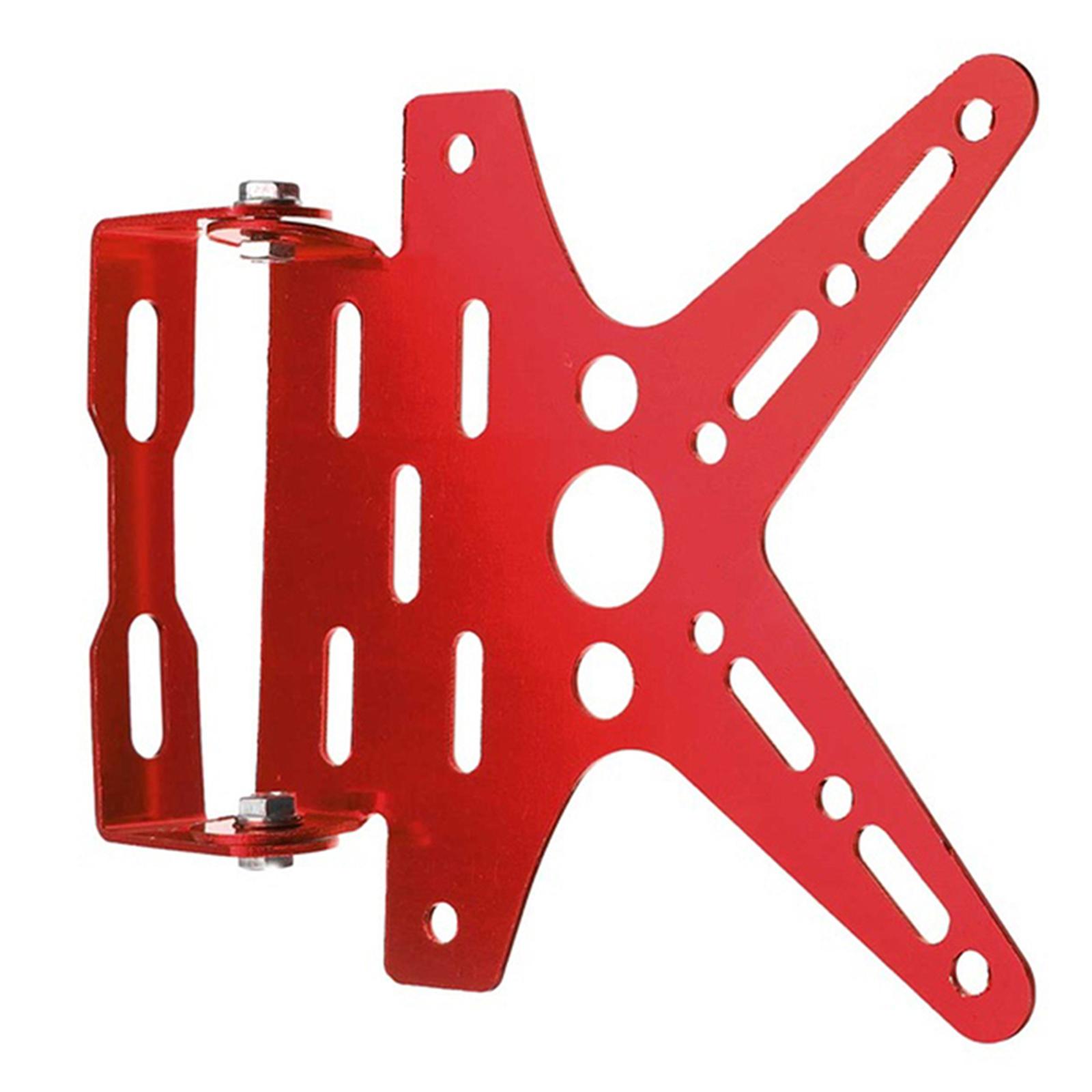 Рамка номерного знака универсальная гальваническая CNC алюминиевый сплав для мотоцикла задняя регулируемая крышка номерного знака красный