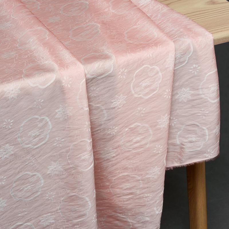 Dual-Color Embroidery Jacquard Silk Fabric for DIY Sewing Horse Glossy Shirt Cheongsam Hanfu Vest Pants Smooth Opaque Cloth