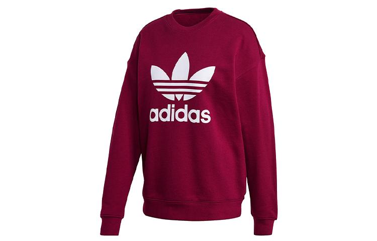 Adidas Originals BLUZA TRF Sweatshirts Women s Red Crew Neck Moderate Regular GD2437 36