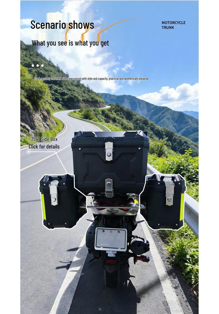 High-Capacity Quick Release Rear Scooter Trunk - Durable Tail Box for Electric Vehicles and Takeaway Storage