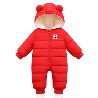 Herbst Winter Kleidung Neugeborenen Baby Jungen Dicke Baumwolle Overall Für Baby Mädchen Mit Kapuze Romper Infant Weihnachten Kostüme