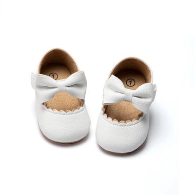 Baby Casual Shoes Infant Toddler Bowknot Non-slip Rubber Soft-Sole Flat PU Toddler Shoes Baby Girl Shoes Bow Princess Shoes