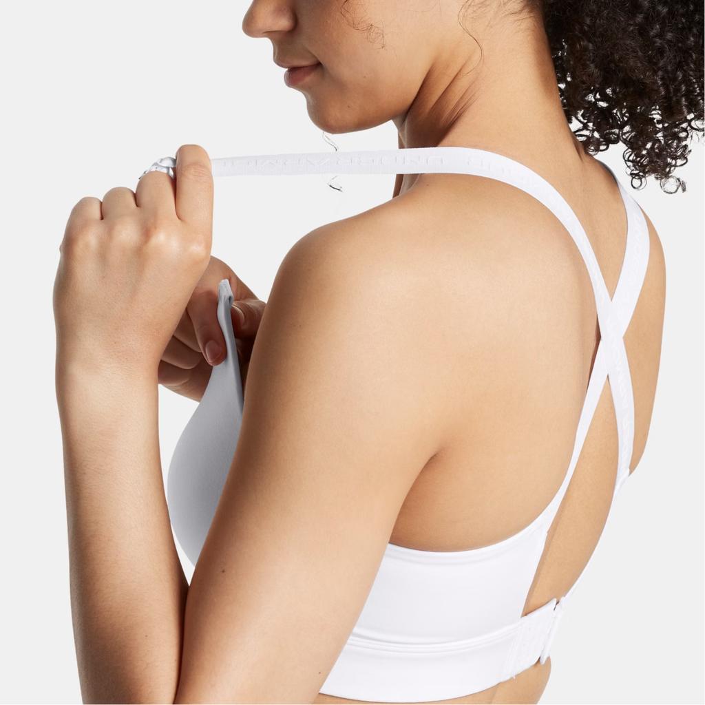 Under Armour Infinity 2.0 High Sports Bra Comfortable Breathable Sweat-Wicking Quick-Dry Versatile Sports Underwear Women underwear White 1384112-101