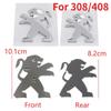 Black Car Front Grille Logo Emblem Auto Rear Trunk y Badge Cover for Peugeot 308 408 Stickers Modified Accessories