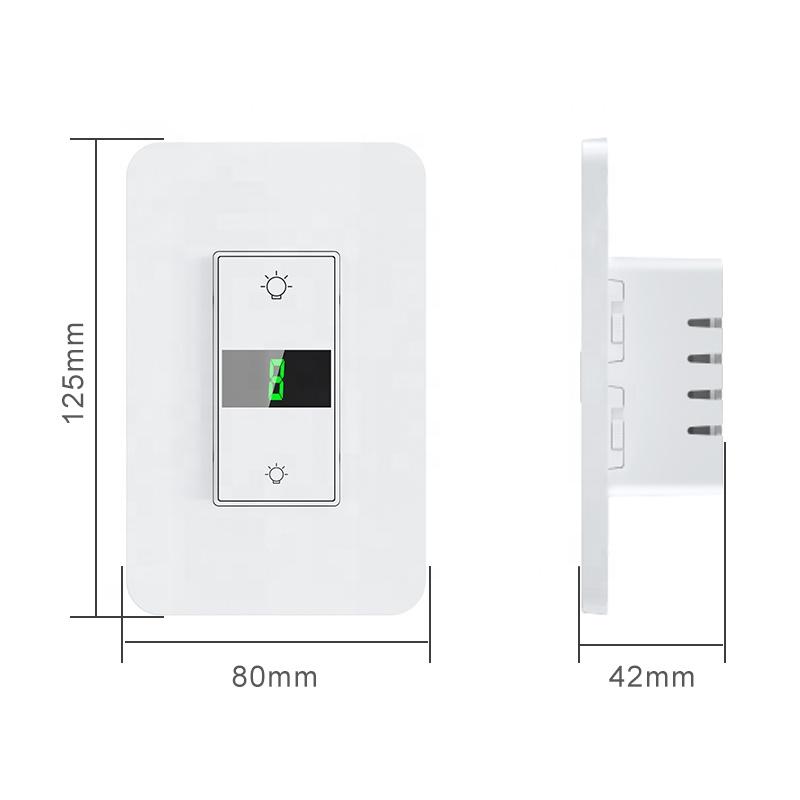 US 120 Style 3 Way Smart WIFI Wall Dimmer Switch Stepless Dimming Mobile App Remote Control,timing,countdown