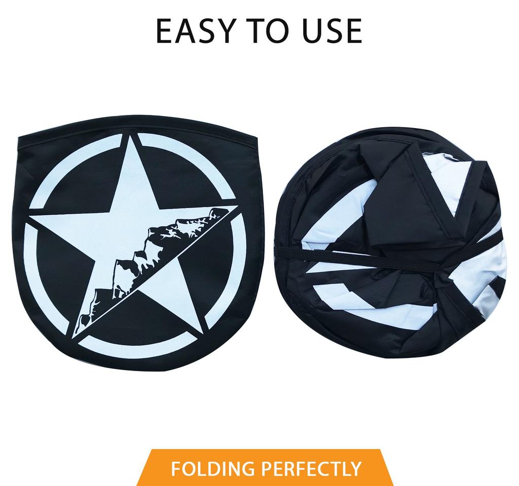 RoRex Jeep Wrangler Tilbehør JK TJ LJ YJ Solskjerm til frontruten for hele året Wrangler