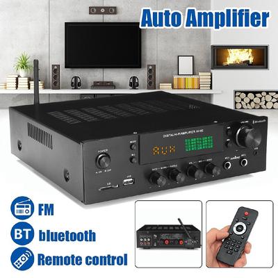 220V-240V USB 1388 2*200W HiFi Power Remote Control SD Aux Mic Input Auto Amplifier Bluetooth Stereo 2.0 Amplifier