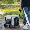 Візок для собаки 4-колісний візок для домашніх тварин з 360° поворотним висувним кермом з вентиляцією