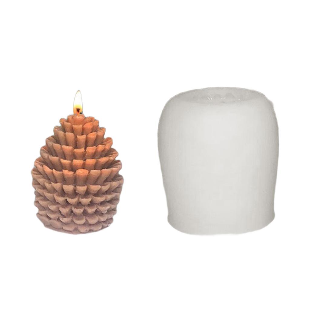 3D Tannenzapfen Silikonformen Kerzenformen Epoxidharzformen Gipsformen Handgefertigte Ornamentformen für die Kerzenherstellung