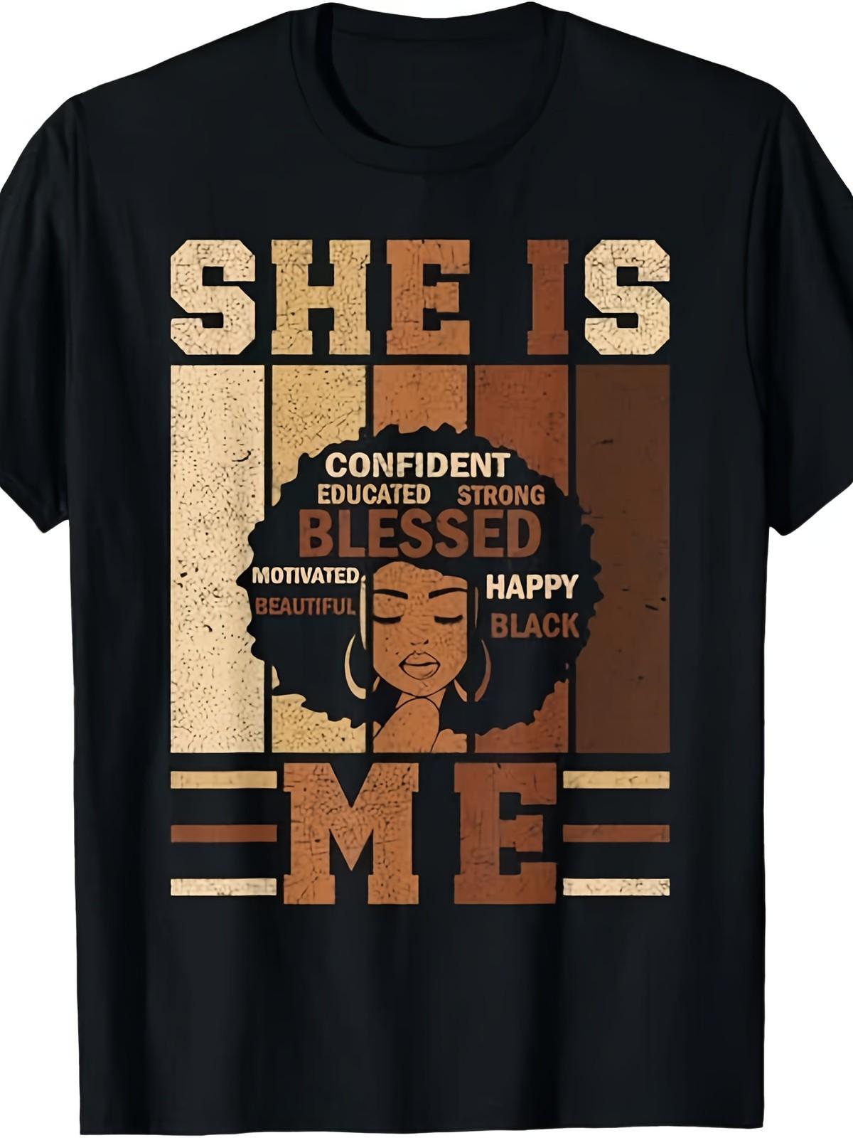 Unisex Adult She Is Me Earth Tone Empowerment Graphic Tee XXXXL