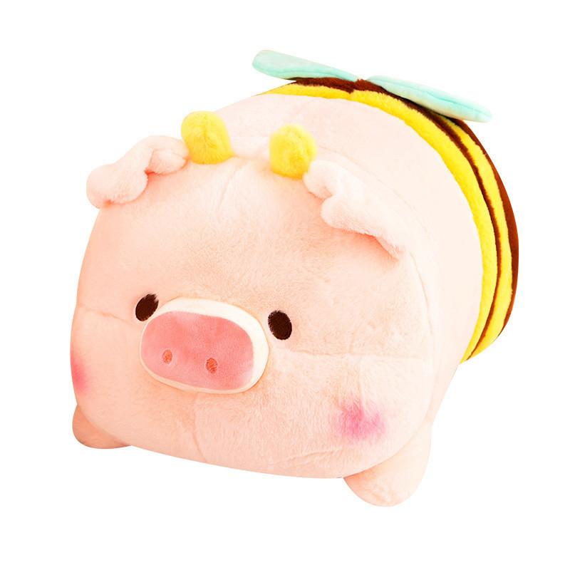 Adorable Honeybee Pig Plush Toy Soft And Cuddly Cartoon Animal Pillow Stuffed Piglet