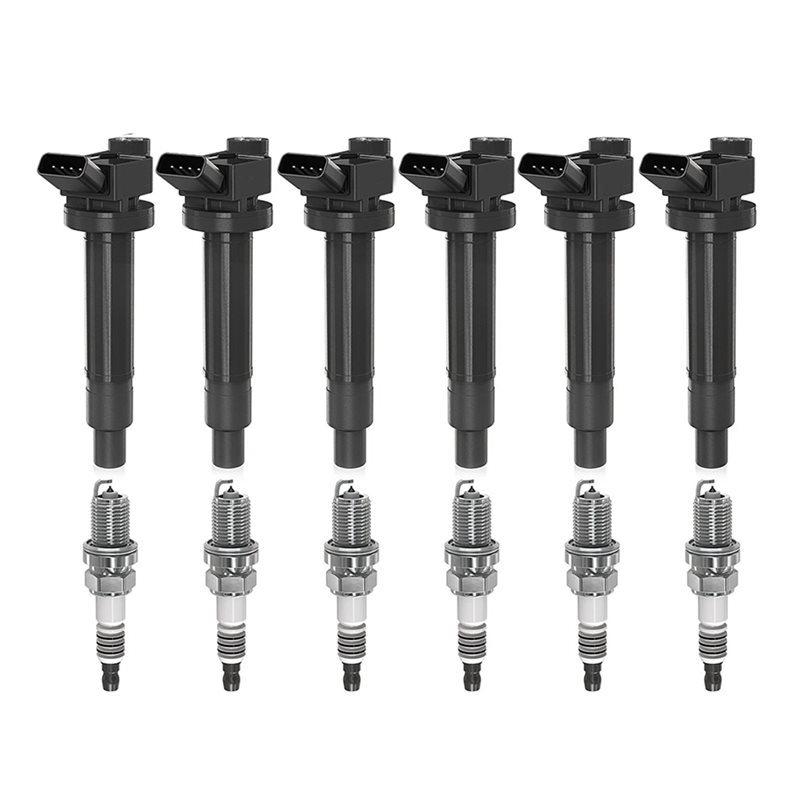 Ignition Coils& Spark Plugs(6Pcs) For Toyota Camry Lexus UF267 610-58572 673-1301 90919-02234 99917022790