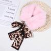 Cold Weather Warmer Neck Warmer Warmer Shawl Leopard Ribbons Plush Faux Fur Collar Scarf