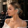 1PC Crystal Beads Pearl Earrings Rhinestone Stud Earrings New Handmade Earrings  Brides