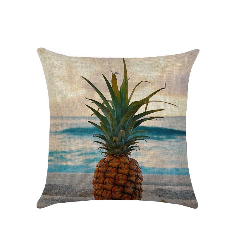 Tropical Fruit Painted Pineapple Linen Pillow Pillow Case Casual Comfortable Car Sofa Office Cushion Cover