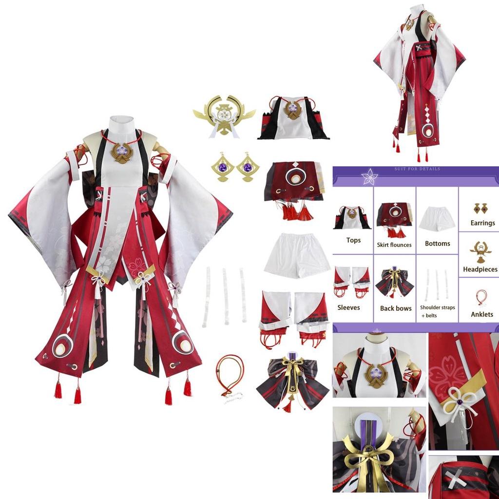 Yae Miko Guuji Yae Cosplay Costume Uniform Outfits For Halloween