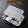 Food-Grade Stainless Steel 4-Compartment Lunch Tray with Lid