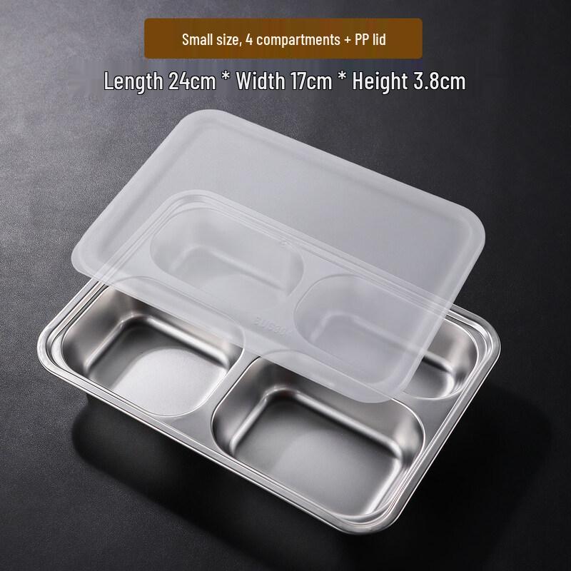 

Пищевая нержавеющая сталь, 4-секционная подставка для ланча с крышкой