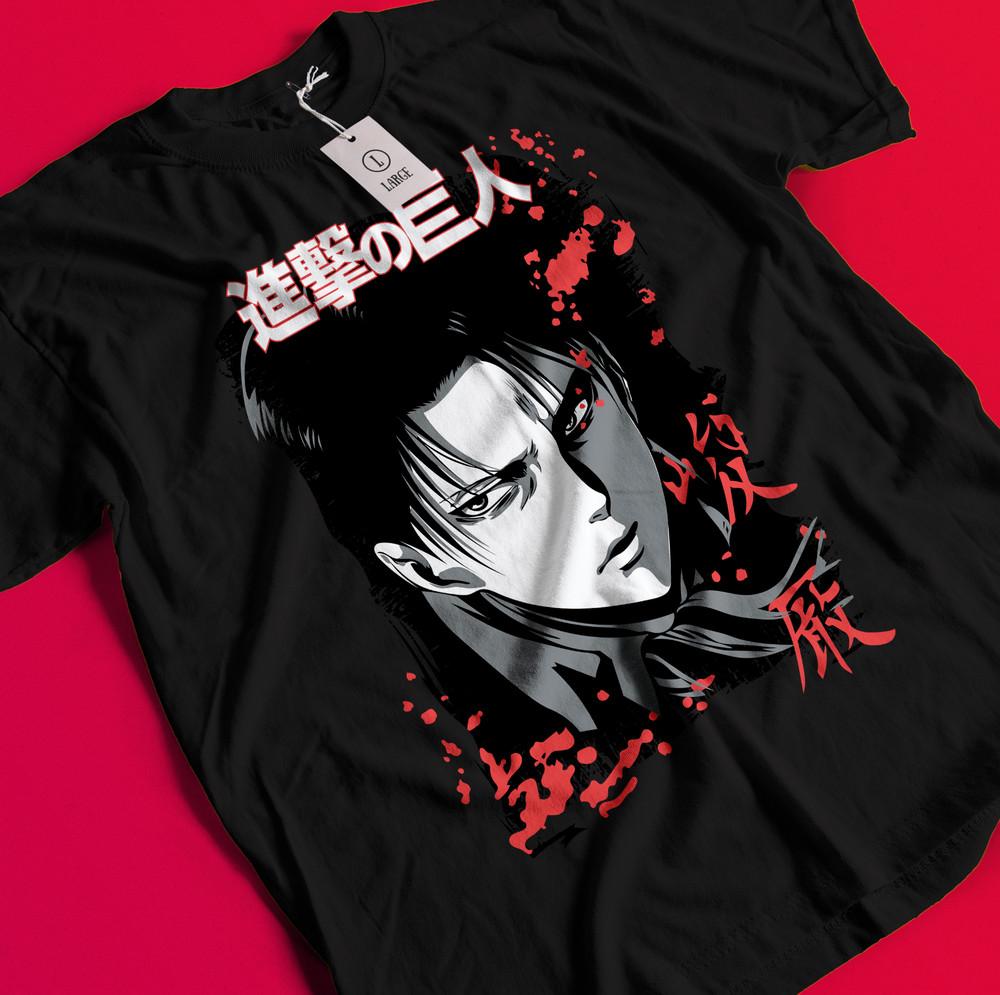 Attack On Titan Shirt Eren Mikasa Tshirt Levi T-Shirt AOT Erwin Hange Armin Tee BB620