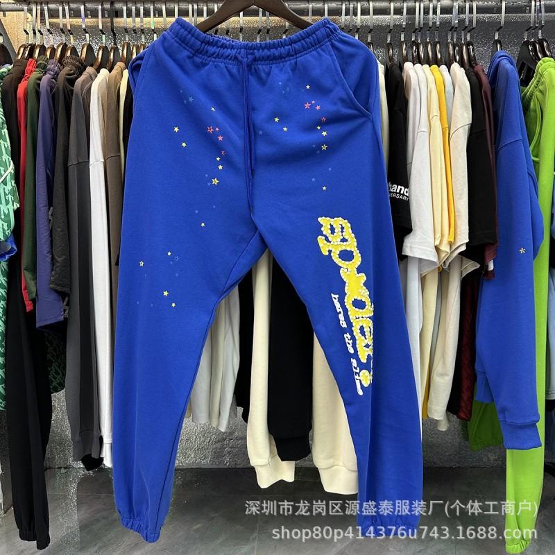 2026 Unisex 555555 Mesh Foam Print Hip Hop Loose Heavyweight Fleece Hooded Sweatshirt