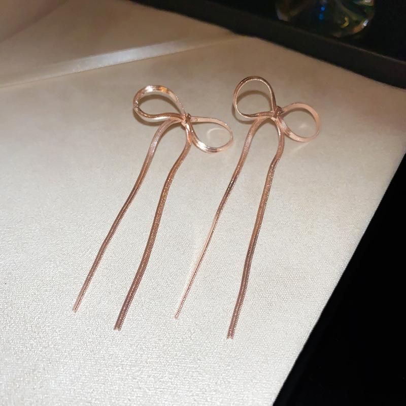 Silver Needle Korean Diamond Bow Earrings Versatile Fashion Temperament Earrings Niche Design Earrings Light Luxury Premium Sense