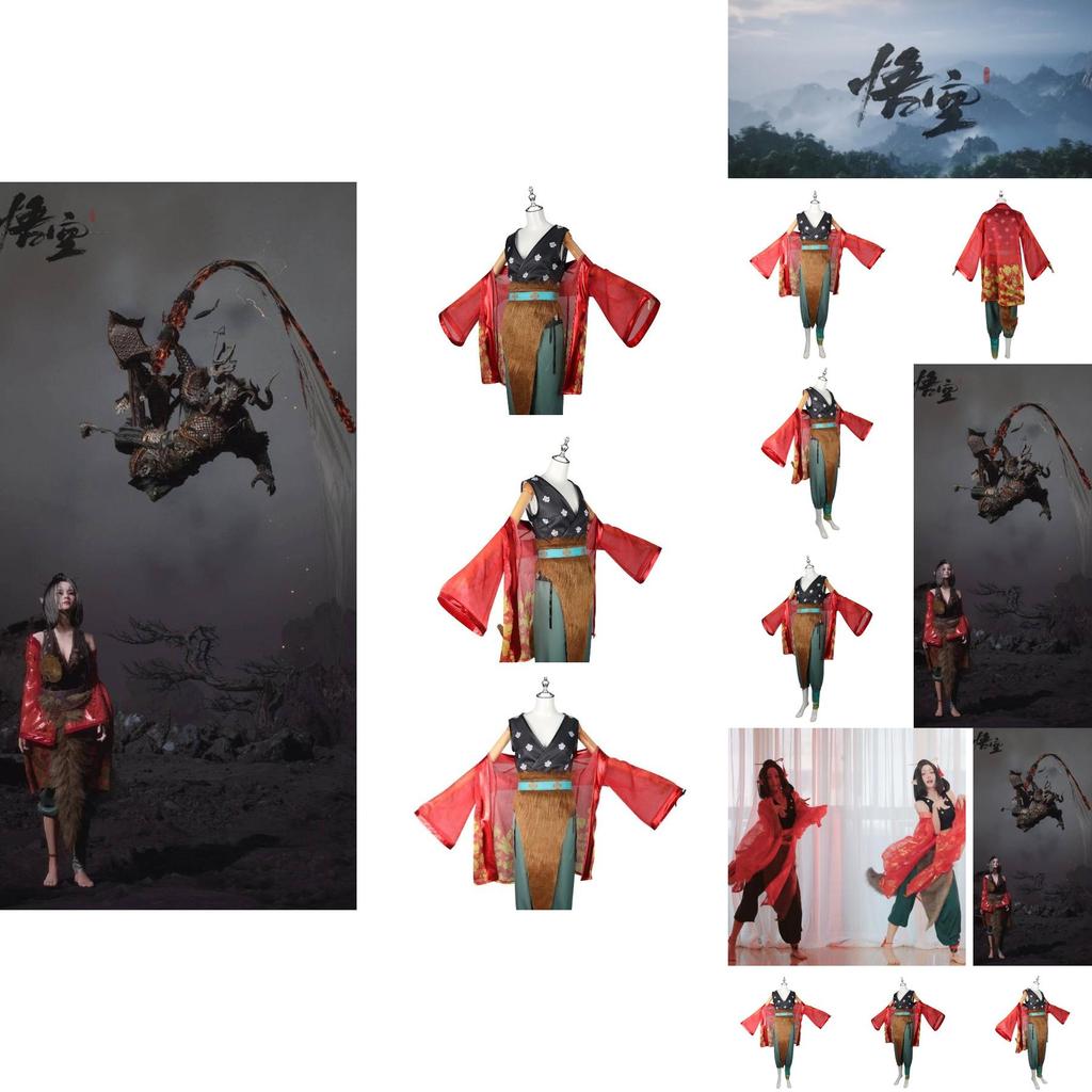 Charming Anime Black Myth Wukong Fox Spirit Pingping Cosplay Outfit For Magical Roleplay