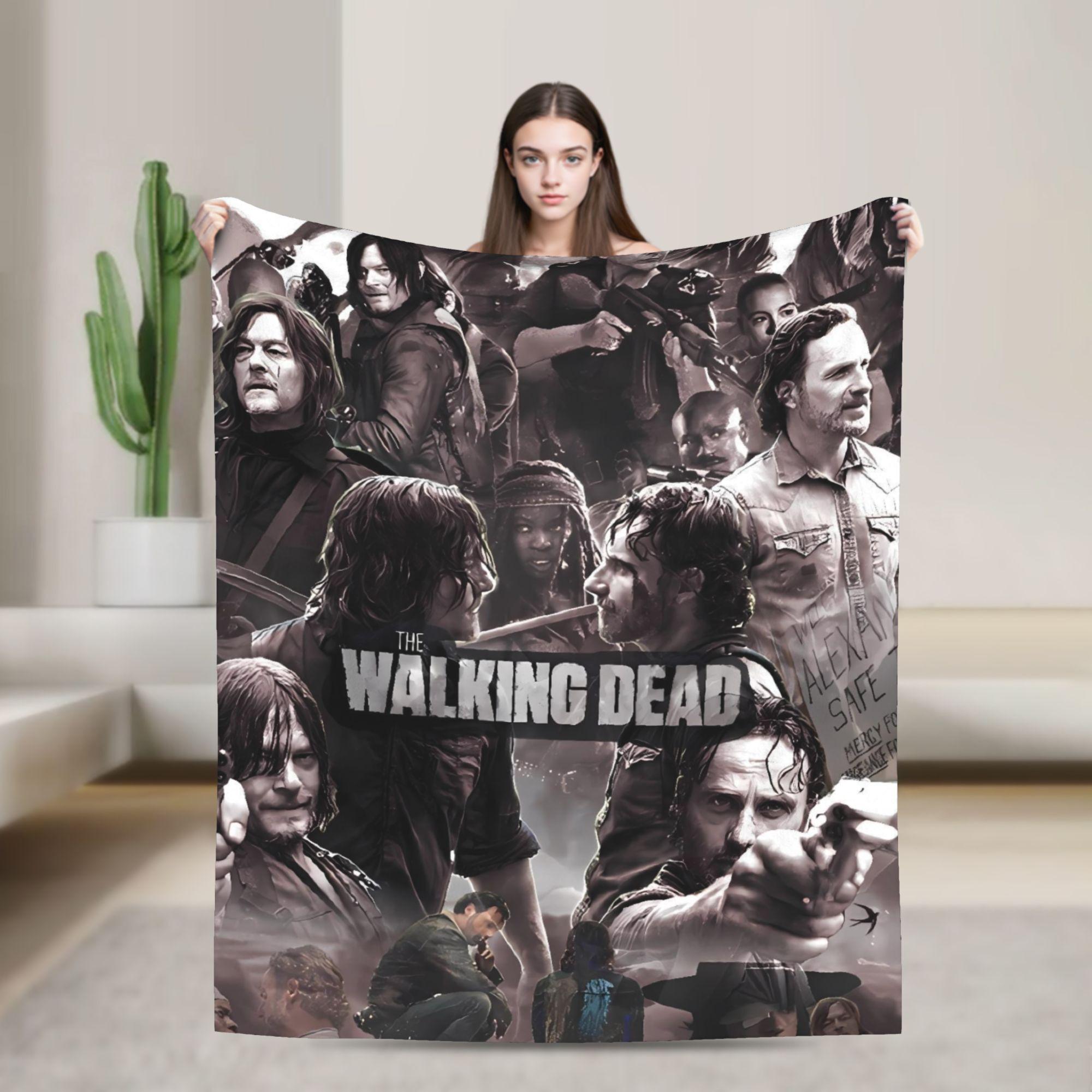 Ходячие мертвецы   Плед Качество Мягкий Плед-покрывало Весна Ребенок Диван Стул Пушистое Покрывало 75x90cm