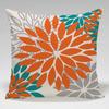 Geometric Color Flower Pillow Cover Polyester Fabric Modern Decor For Living Room