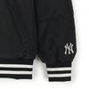 New MLB Varsity Front Cursive Rib Mid Short Down Jkt Baseball Jacket Unisex Black 3ADJV0346-50BKS
