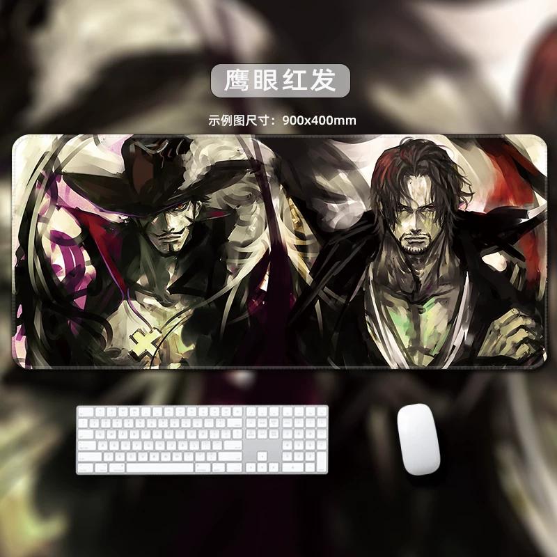 One Piece Leather Mouse Pad Oversized Small Office Gaming Keyboard Pad Desk Pad Bristle Bracelet Monkey D. Luffy Roronoa Zoro Decorative Desk Mat