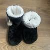 Men's and Women's Home Slipper Boots Autumn Winter Warm Fuzzy Indoor Fur Ball Plush Non Slip Grip Fluffy Female Floor Shoes Flat Ladies