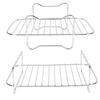 2PCS Double Layer Fryer Rack Set 304 Stainless Steel Stackable Rectangular Fryer Skewer Rack for Fryer Accessories