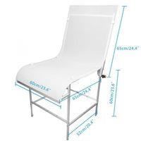 Table de Prise de Vue - Photographie - 60x130cm - Pliable - 3 Fonds PVC - Non Réfléchissant