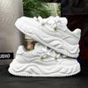 Fashion Men’s Vulcanized Sneakers Street Style Platform Walking Shoes for Men New Outdoor Casual Bread Shoes 2024 Zapatos De Hombre