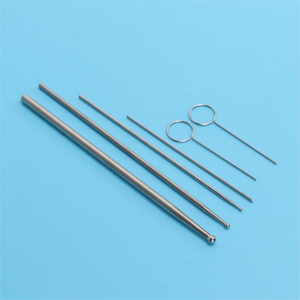 6pcs Stainless Steel Snake Probe Kit Round Head Reptile Sexing Probe Snake Sexing Probe  Pet Care