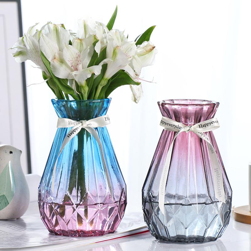 European-Style Hydroponic Pothos Vase with Dried Flowers for Living Room Decor