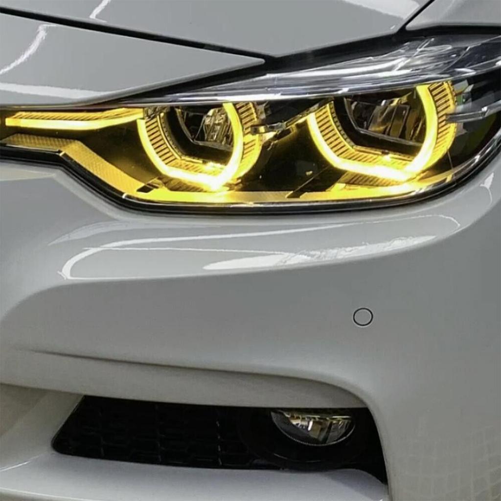 6 Pcs Angel Eye LED Light Boards Lemon Yellow Angel Eyes DRL Control Module for BMW-3-Series F30 F31 LCI 2014-2019 Compatible with US EU Models