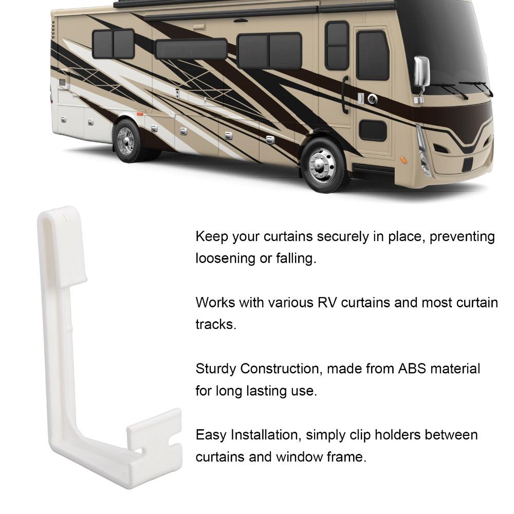 4 PCS Set White RV Curtains Holder With Screwdriver Curtain Track Clips  Bedroom Use