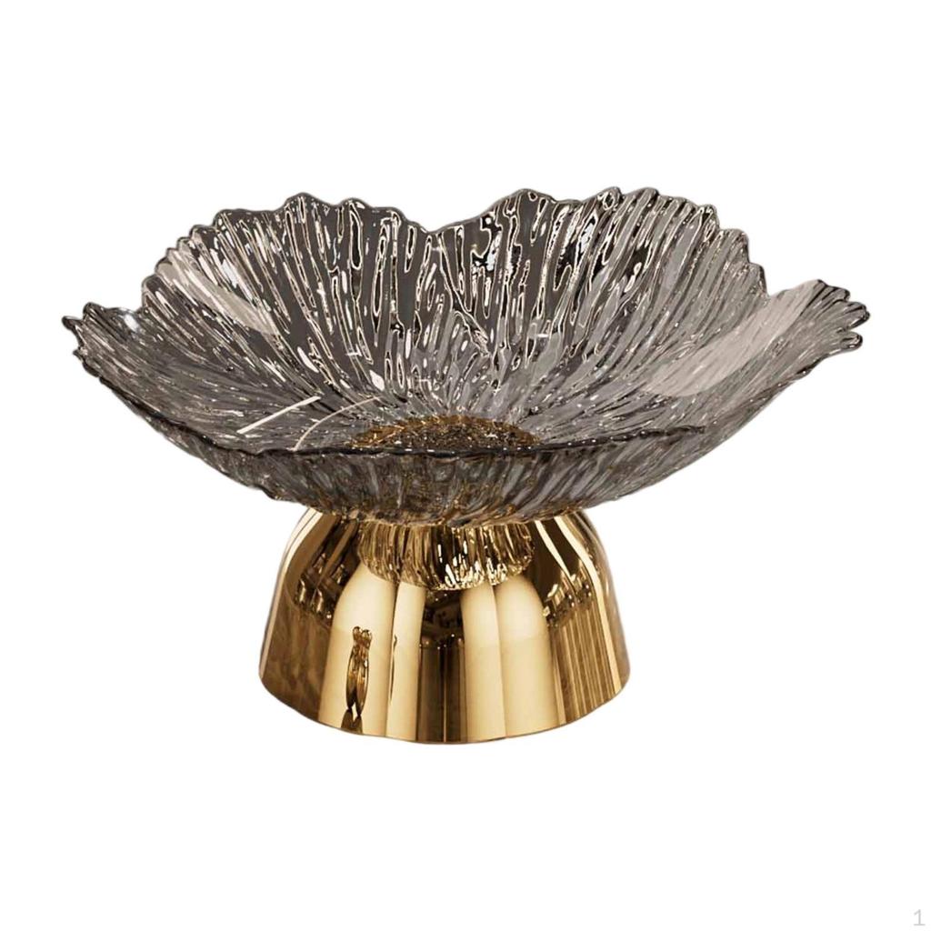 Decorative Pedestal Bowl Dish Holder Dessert Display Stand Decor Fruit Basket Serving Tray for