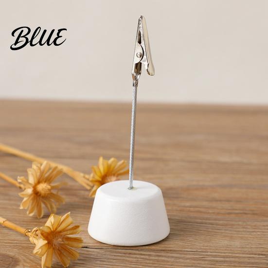 Waterproof Wooden Clip Wood Place Card Holder with Metal Clip Small Table Number