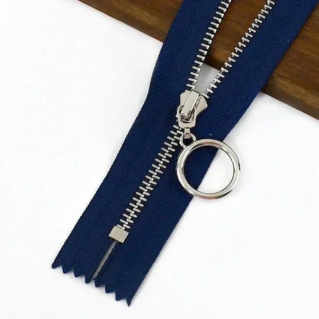 5Pcs Meetee 3# 15-30cm Metal Zippers Bags Closed End Auto Lock Zipper for Clothes Repair Kit DIY Sewing Material Accessories