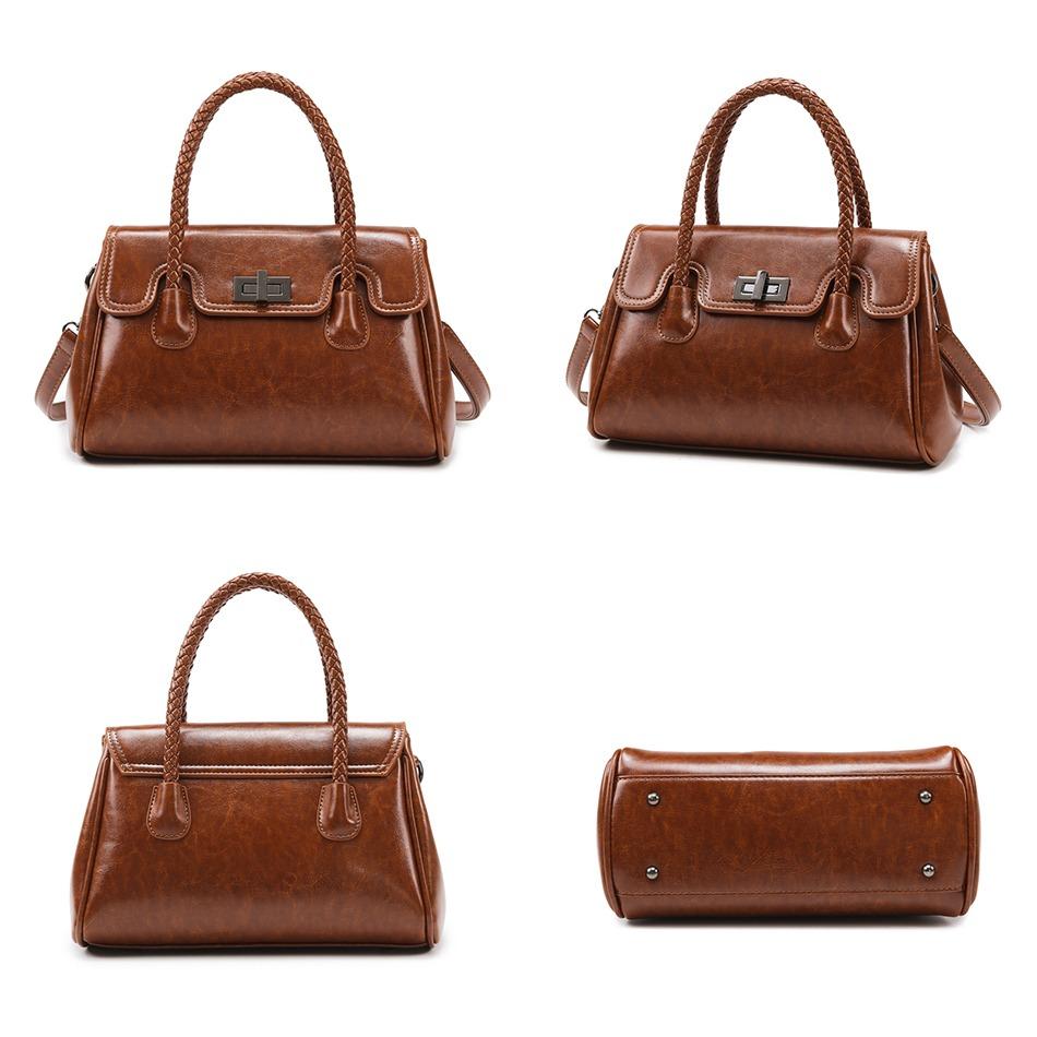 High Quality Solid Color Leather Women Handbags Casual Crossbody Handbag Luxury Shoulder Bags for Women  Designer