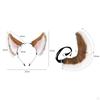 Ears And Tail Set Cosplay Accessories Plush Hair Clip Headwear for Fancy Party