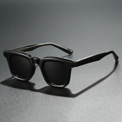 Retro Vierkante Zonnebril Dames Heren Mode Dik Montuur Merk Designer Luxe Zonnekleppen UV400 Heren Trendy Hoge Kwaliteit Zonnebrillen