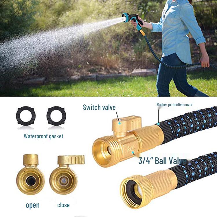 3x Telescopic High-Pressure Water Hose & Gun Set for Gardening and Car Wash