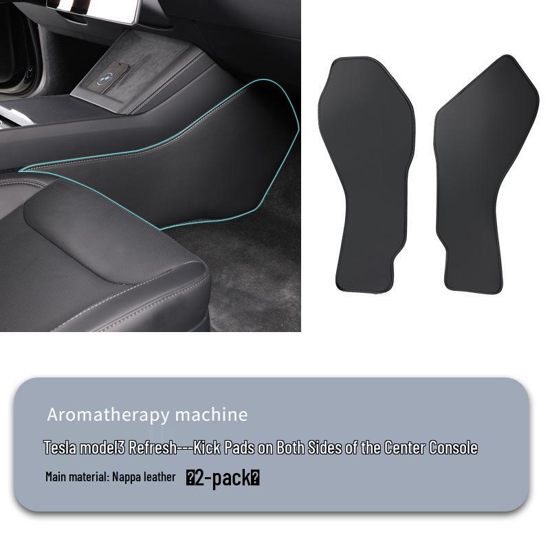 Tesla Model Y/Version 3 Center Console Anti-Kick PU Leather Protection Pad