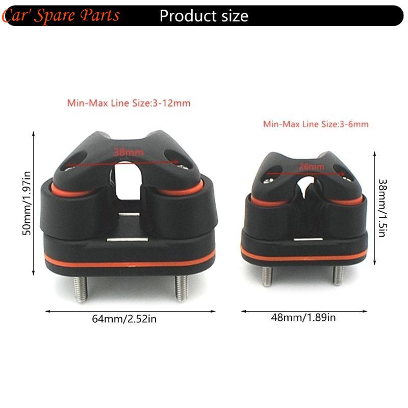 Y4UA Boat Cleats Bearing Carbo Cleat Portable Marine Line Cleats Kayak Accessories Wire Rope Fairlead for Canoe