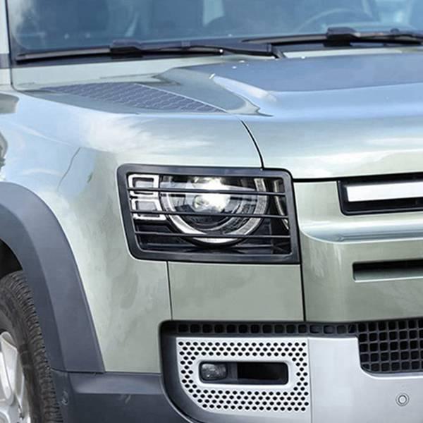 Pair of Headlight Protective Grilles for 20-23 Land Rover Defender