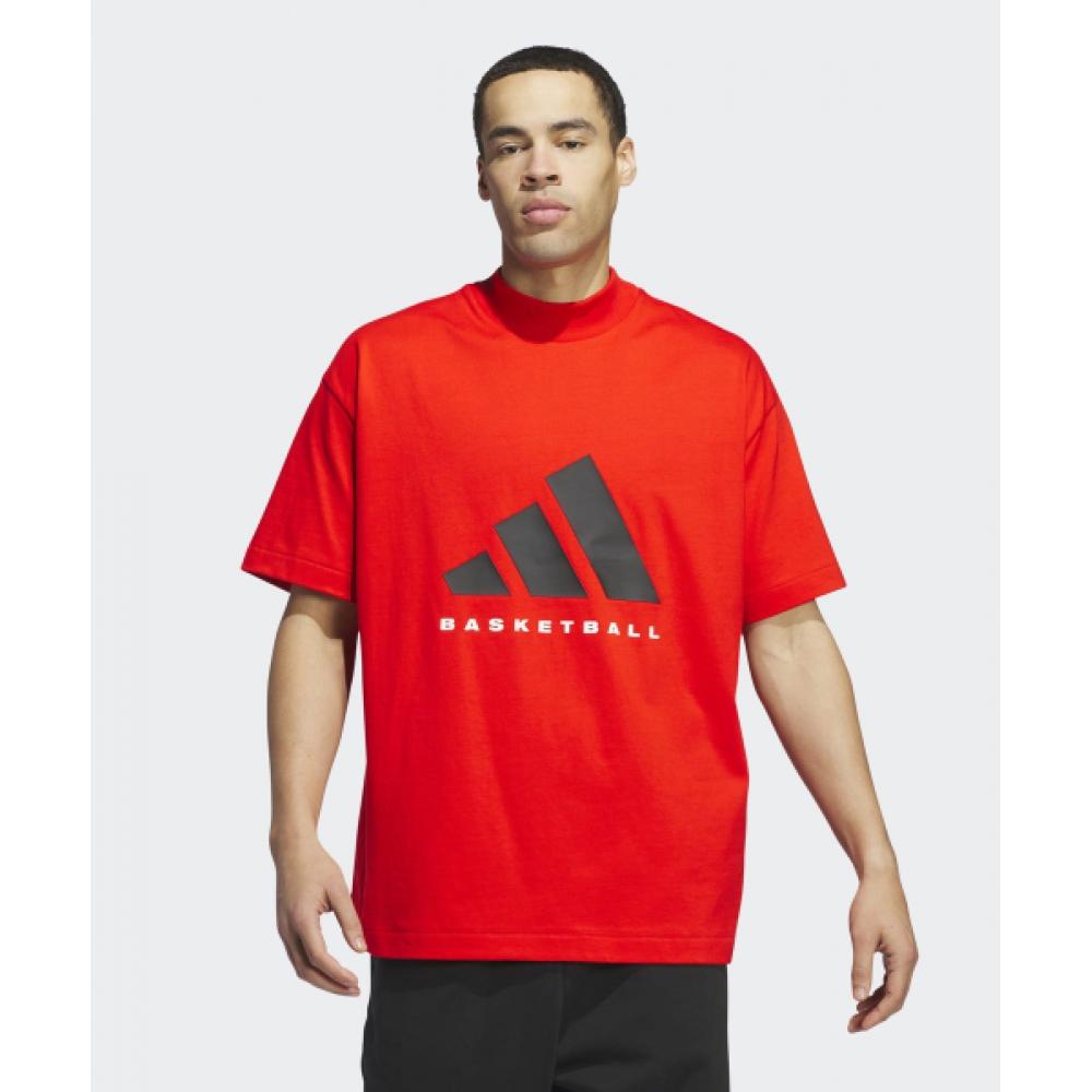

Adidas Баскетбольная футболка красная Je3763 S